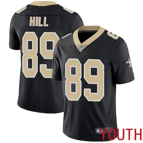 New Orleans Saints Limited Black Youth Josh Hill Home Jersey NFL Football 89 Vapor Untouchable Jersey
